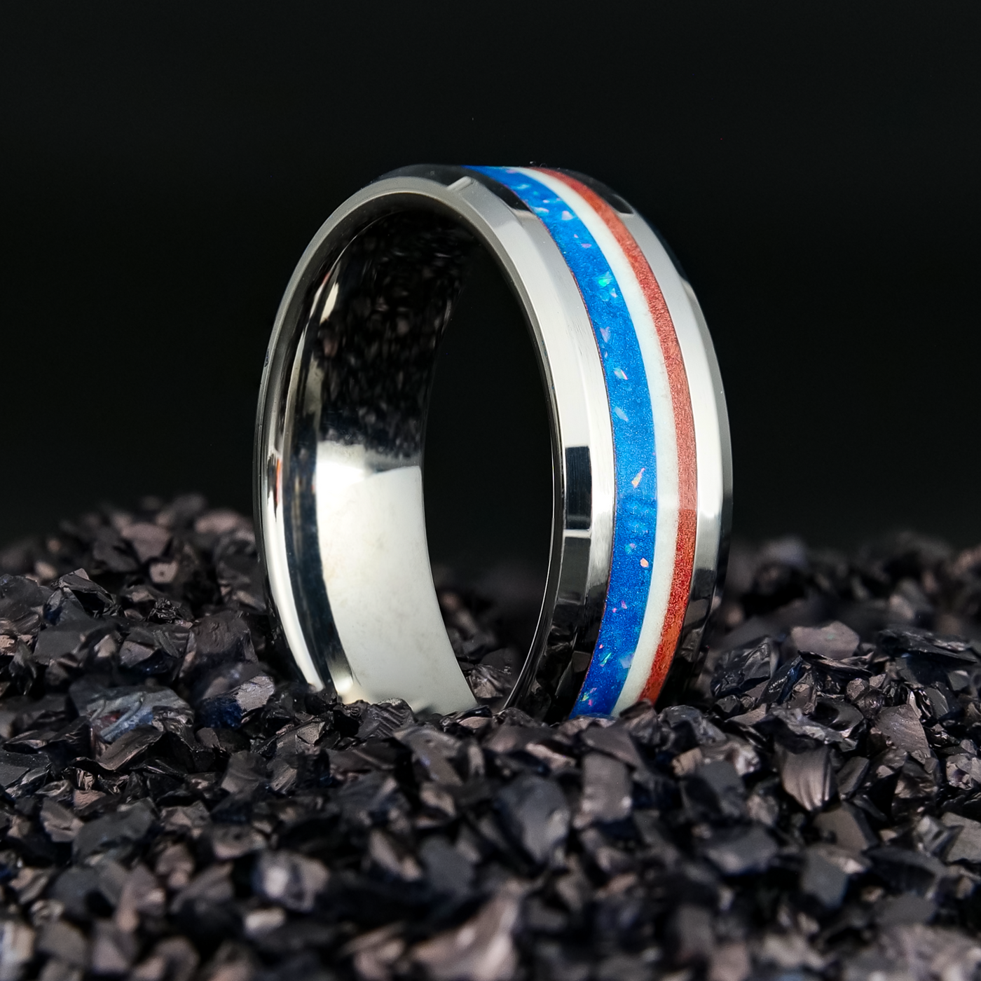 The Patriot | Striped Glowstone Ring