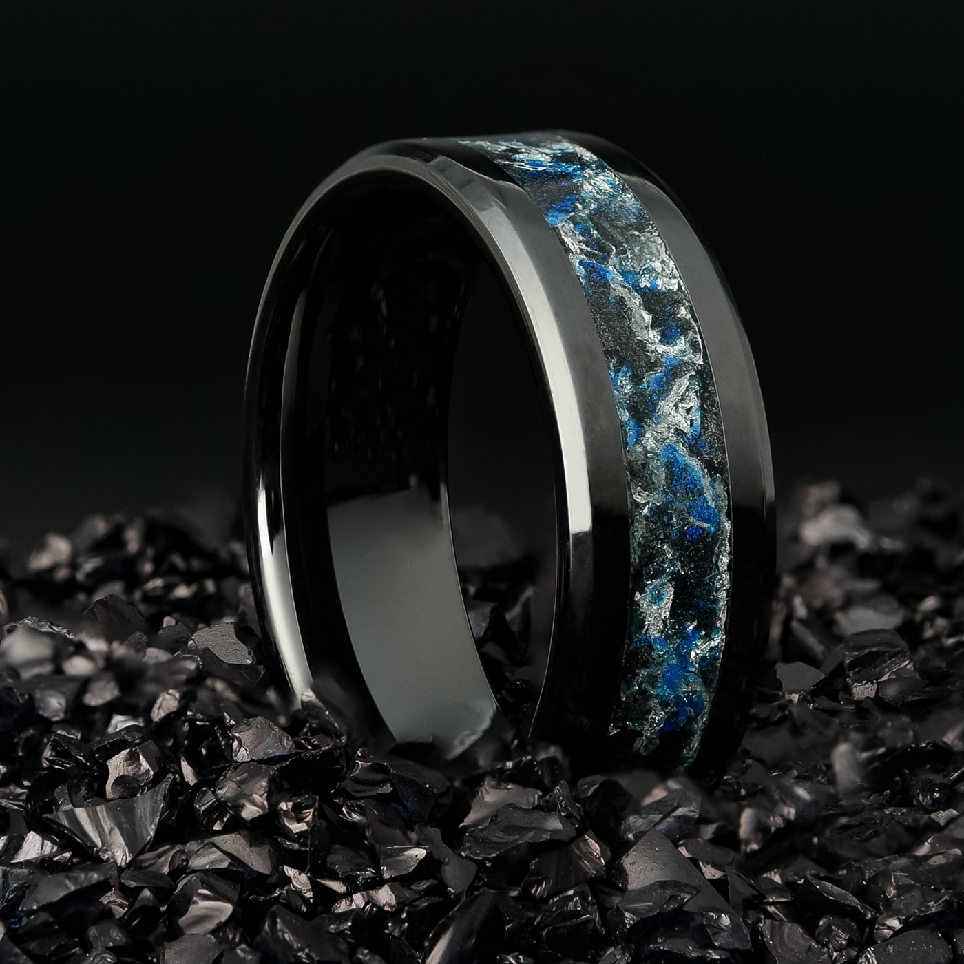 The Tempest Glowstone Ring with Silver Leaf