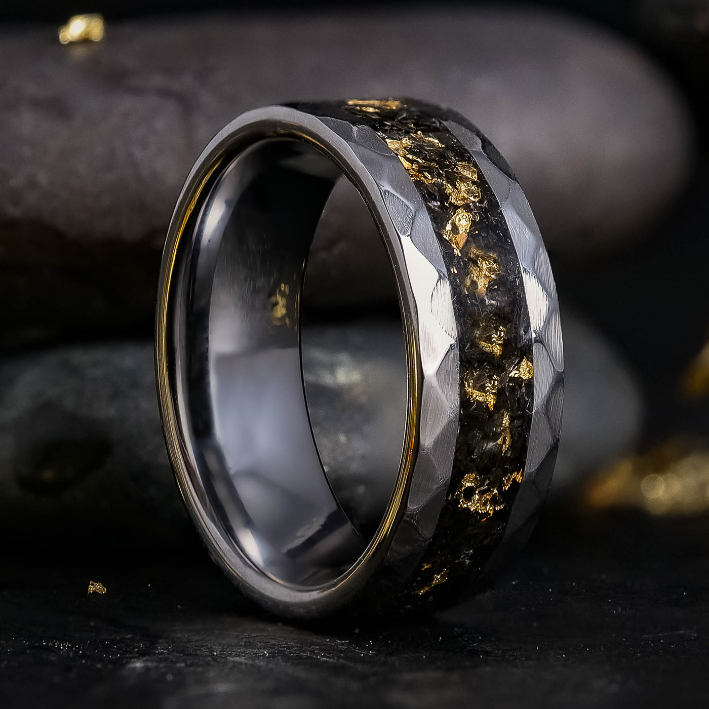 The Gilded Ring | 24K Gold Leaf and Megalodon Tooth