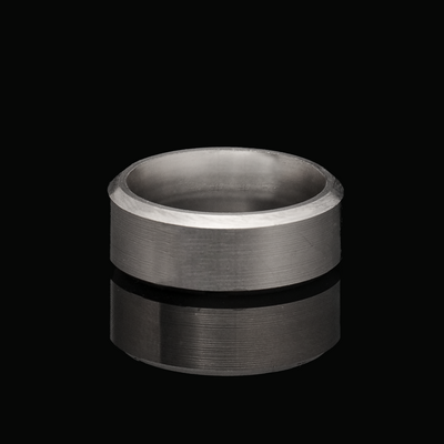 8mm Beveled Titanium Ring - Patrick Adair Designs