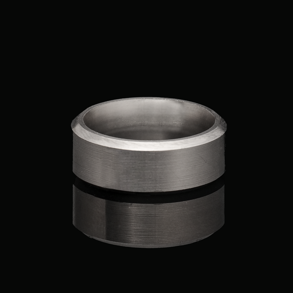 8mm Beveled 904L Stainless Steel Ring | Handcrafted in The USA