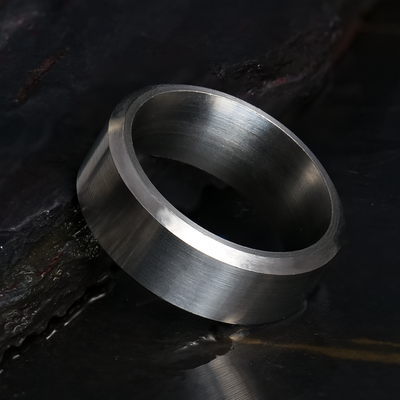 8mm Beveled Titanium Ring - Patrick Adair Designs