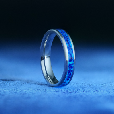 Lapis Lazuli Glowstone Stackable Ring