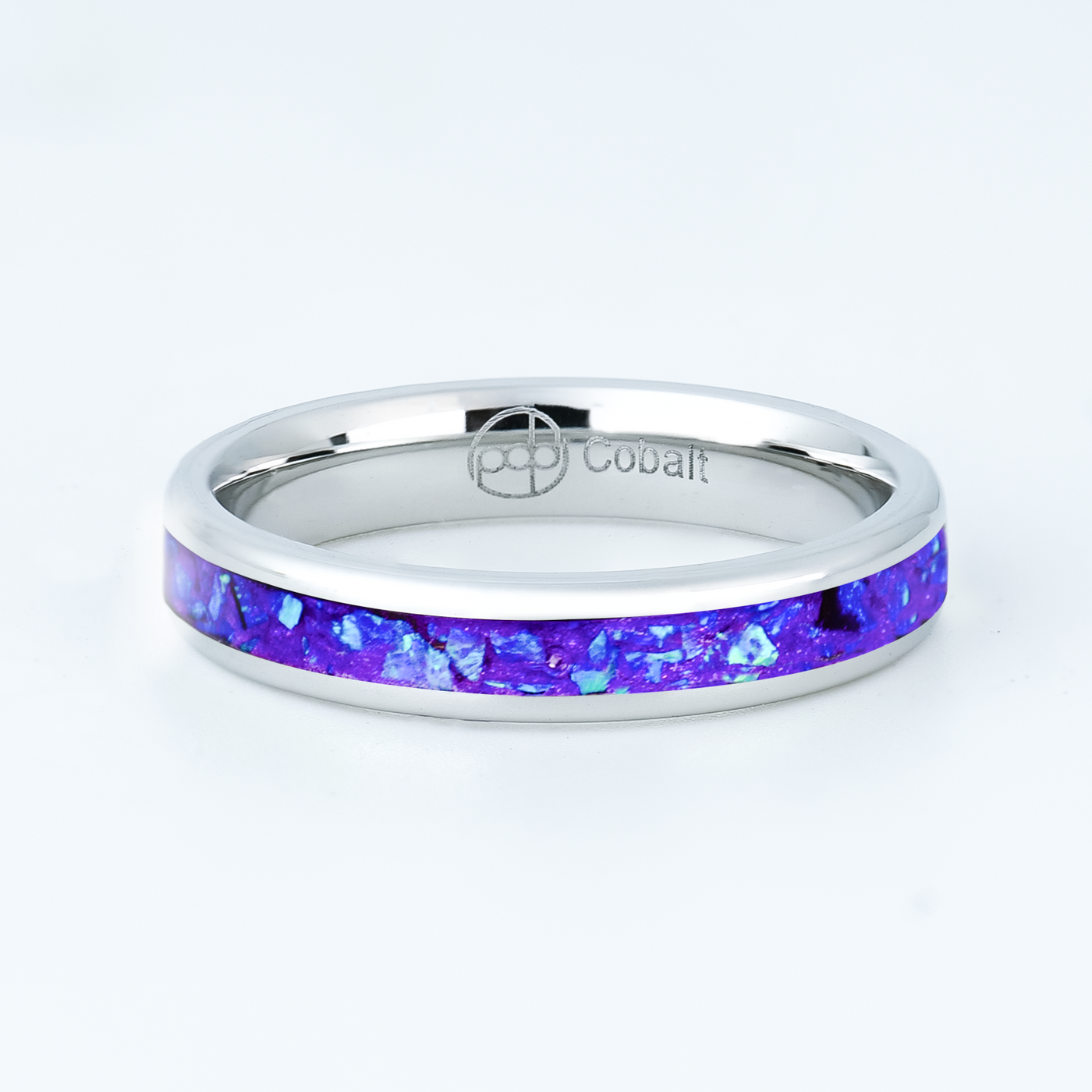 Lavender Opal Glowstone Stackable Ring on Cobalt Chrome