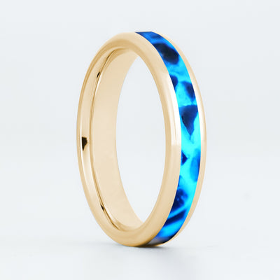 Solid Gold Custom Glowstone Stackable Ring