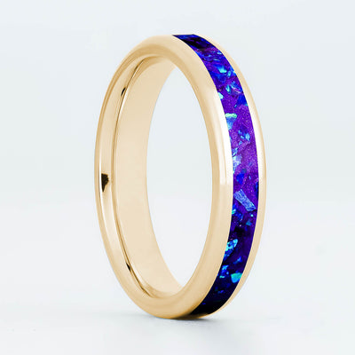 Solid Gold Custom Glowstone Stackable Ring