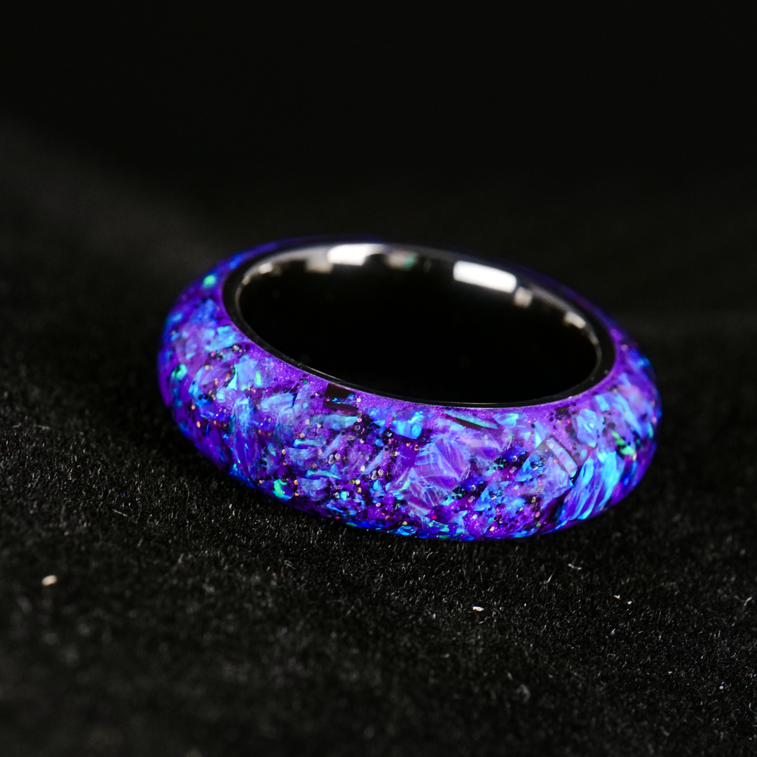Purple bello opal ring outlet