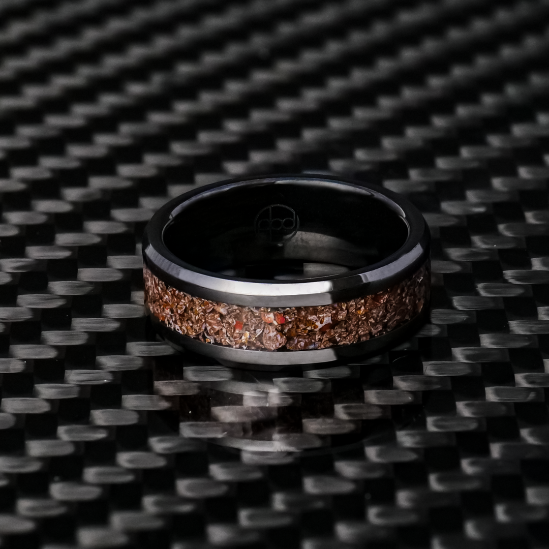 Prehistoric Dinosaur Bone Glowstone Ring on Black Ceramic | Patrick Adair  Designs