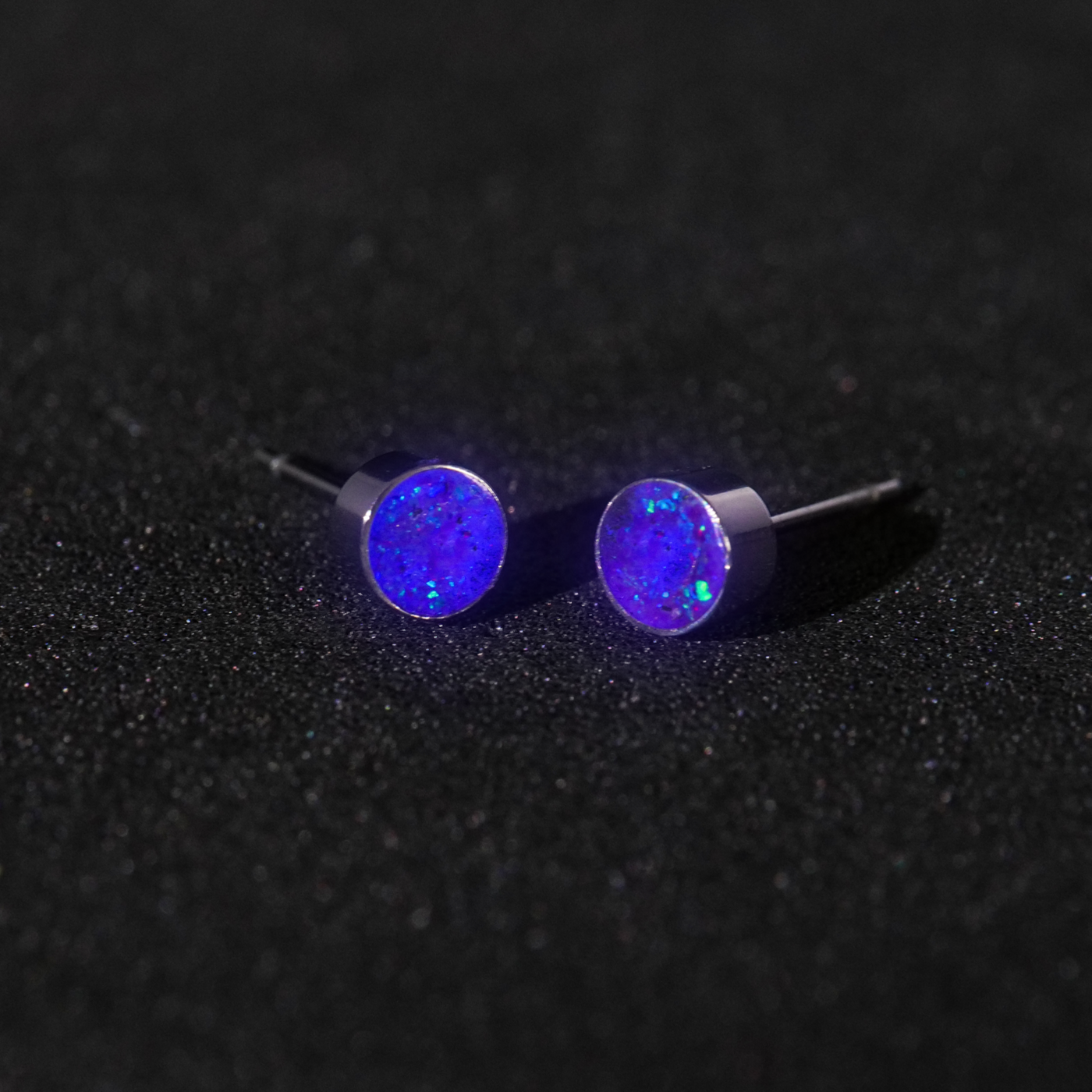 Round Lavender Opal Glowstone Earrings - Patrick Adair Designs
