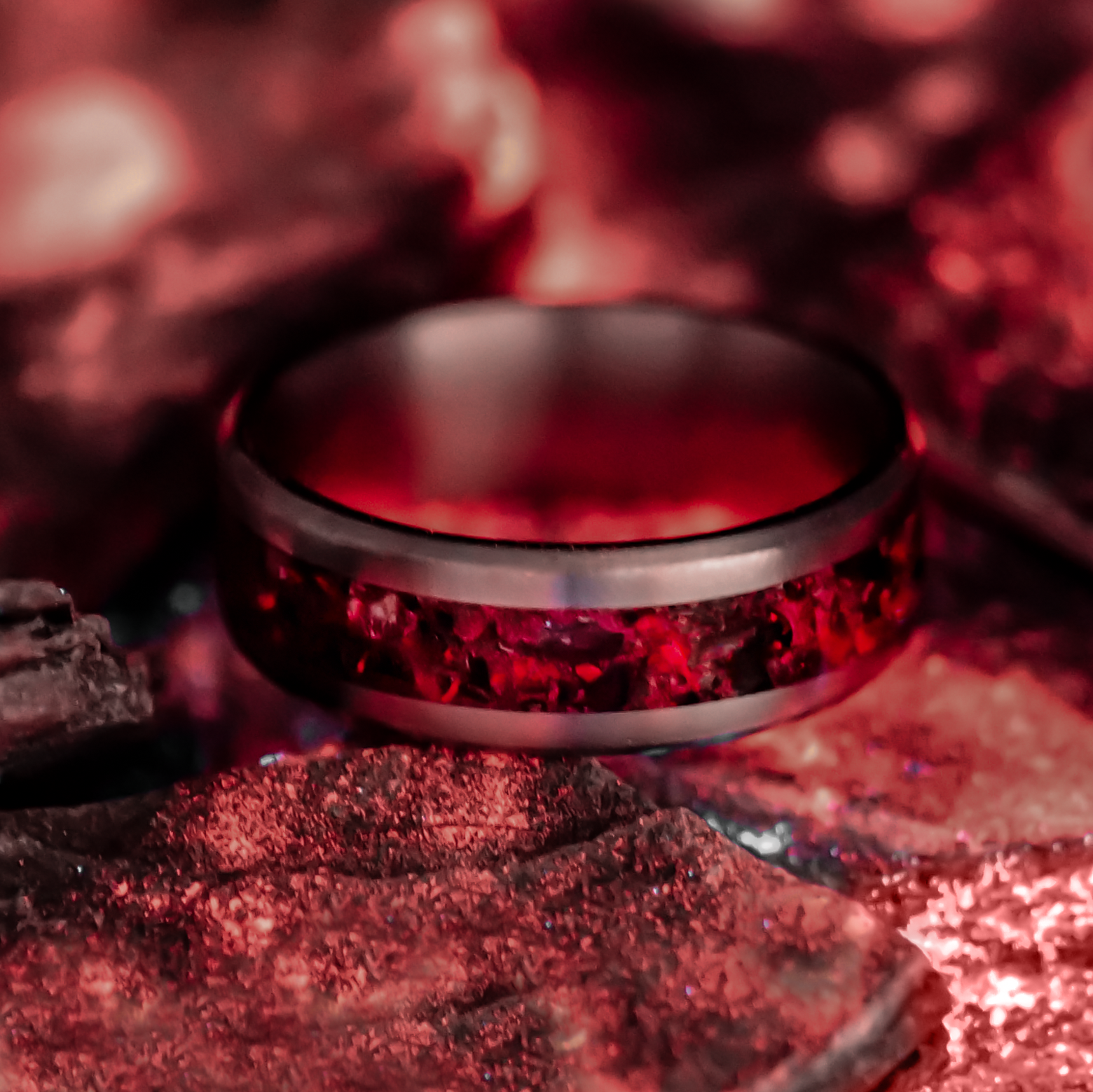 Titanium 2025 ruby ring