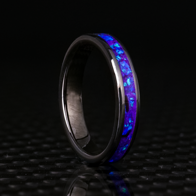 Lavender Opal Glowstone Stackable Ring | Women's Wedding Band - Patrick Adair Designs