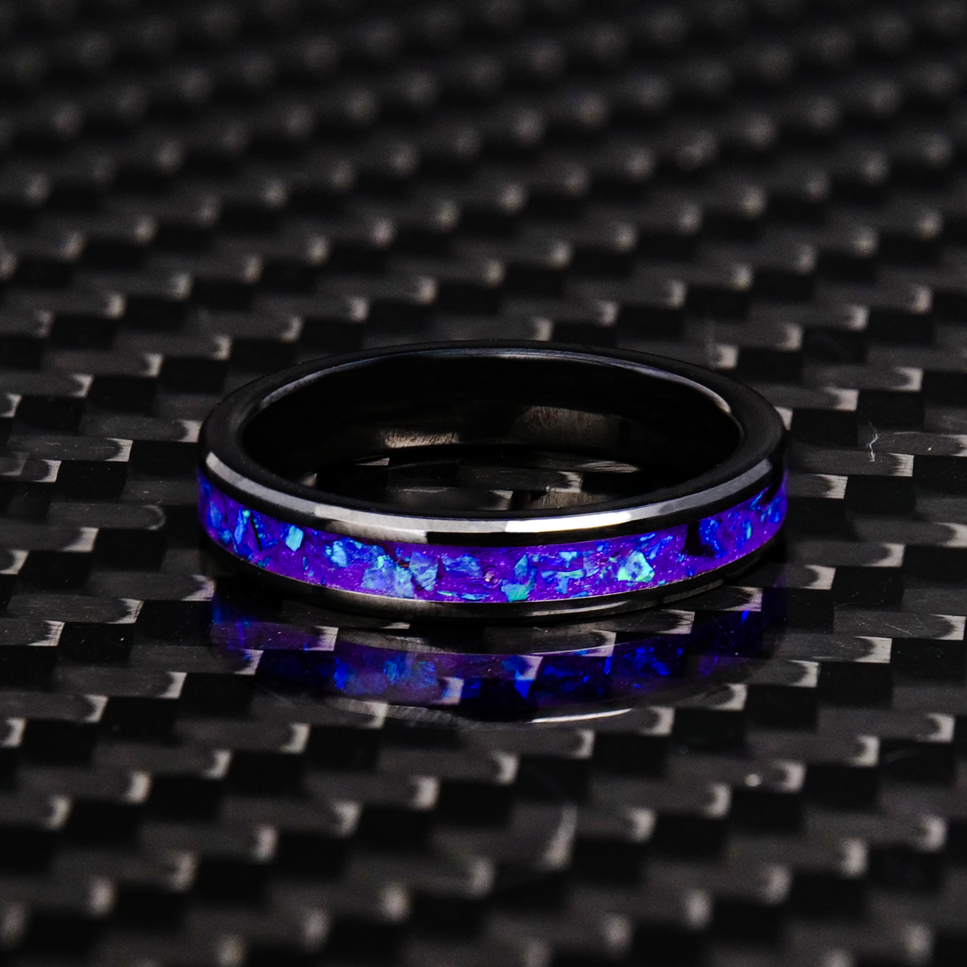 Lavender Opal Glowstone Stackable Ring | Women's Wedding Band - Patrick Adair Designs
