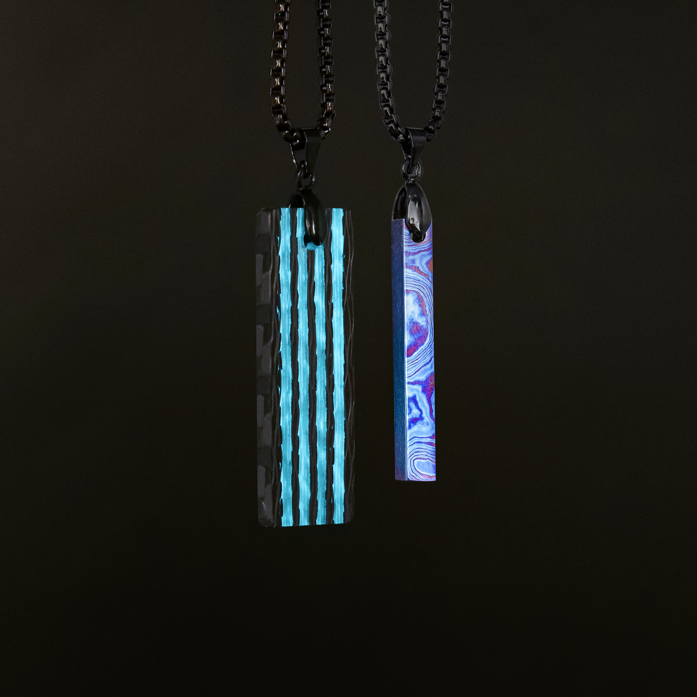 Carbon Fiber Glow Pendant and Timascus Pendant Bundle - Patrick Adair Designs