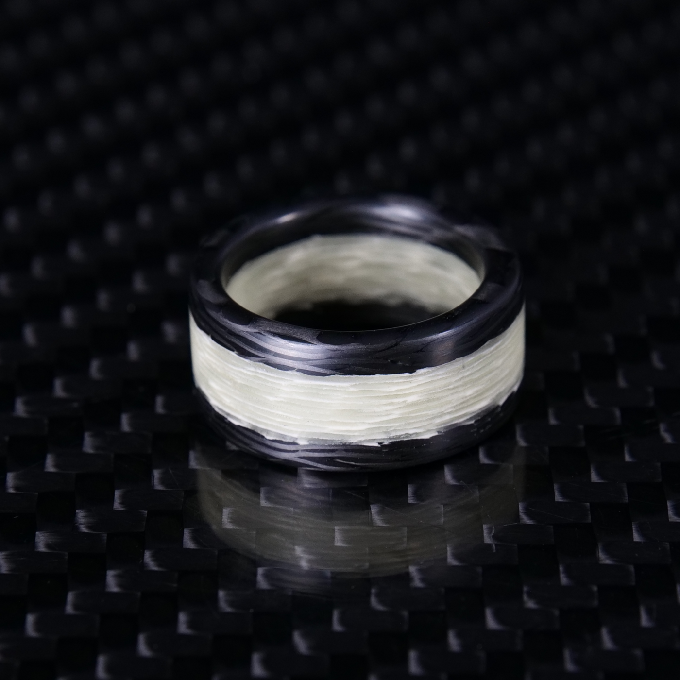 Phantom Radiance Carbon Fiber Glow Ring - Patrick Adair Designs