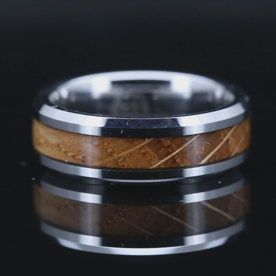 Whiskey Barrel and Tungsten Ring