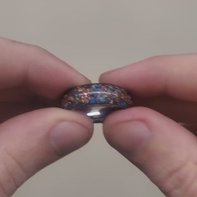 Matching Boundless Sunken Artifact Glowstone Wedding Ring Set