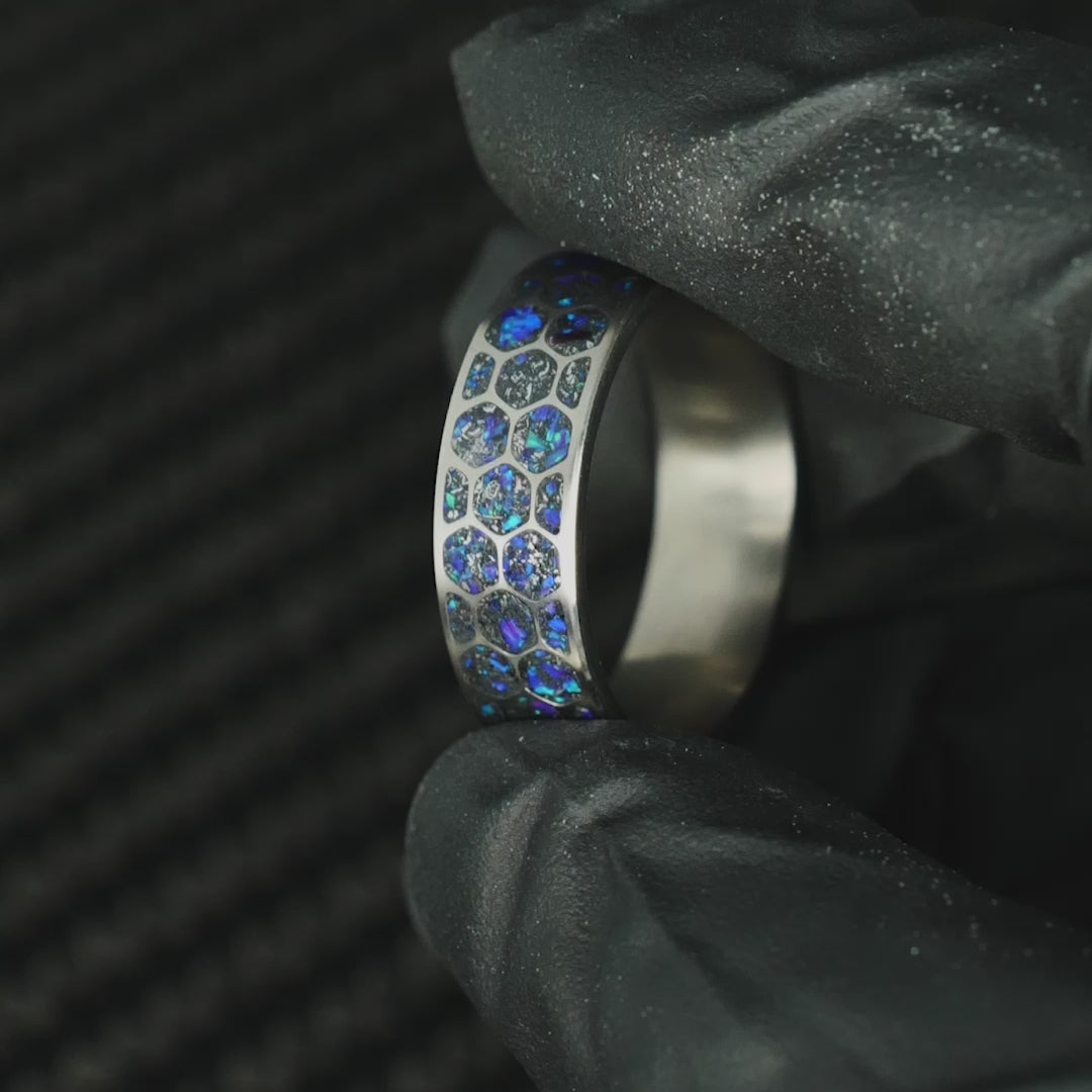 Hexagon Lavender Star Dust™ Ring