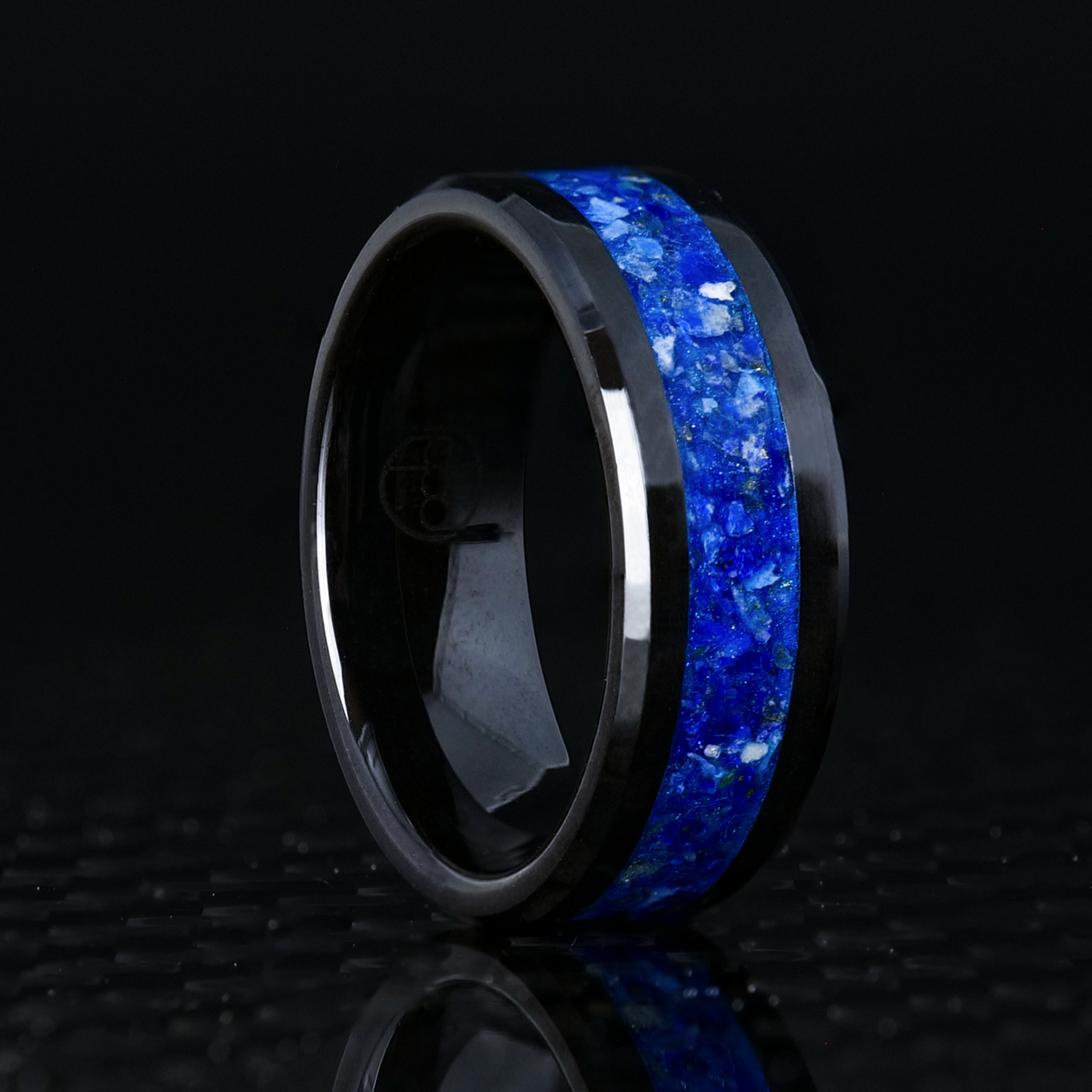 Custom Glowstone Ring | Pure Inlay Band - Patrick Adair Designs