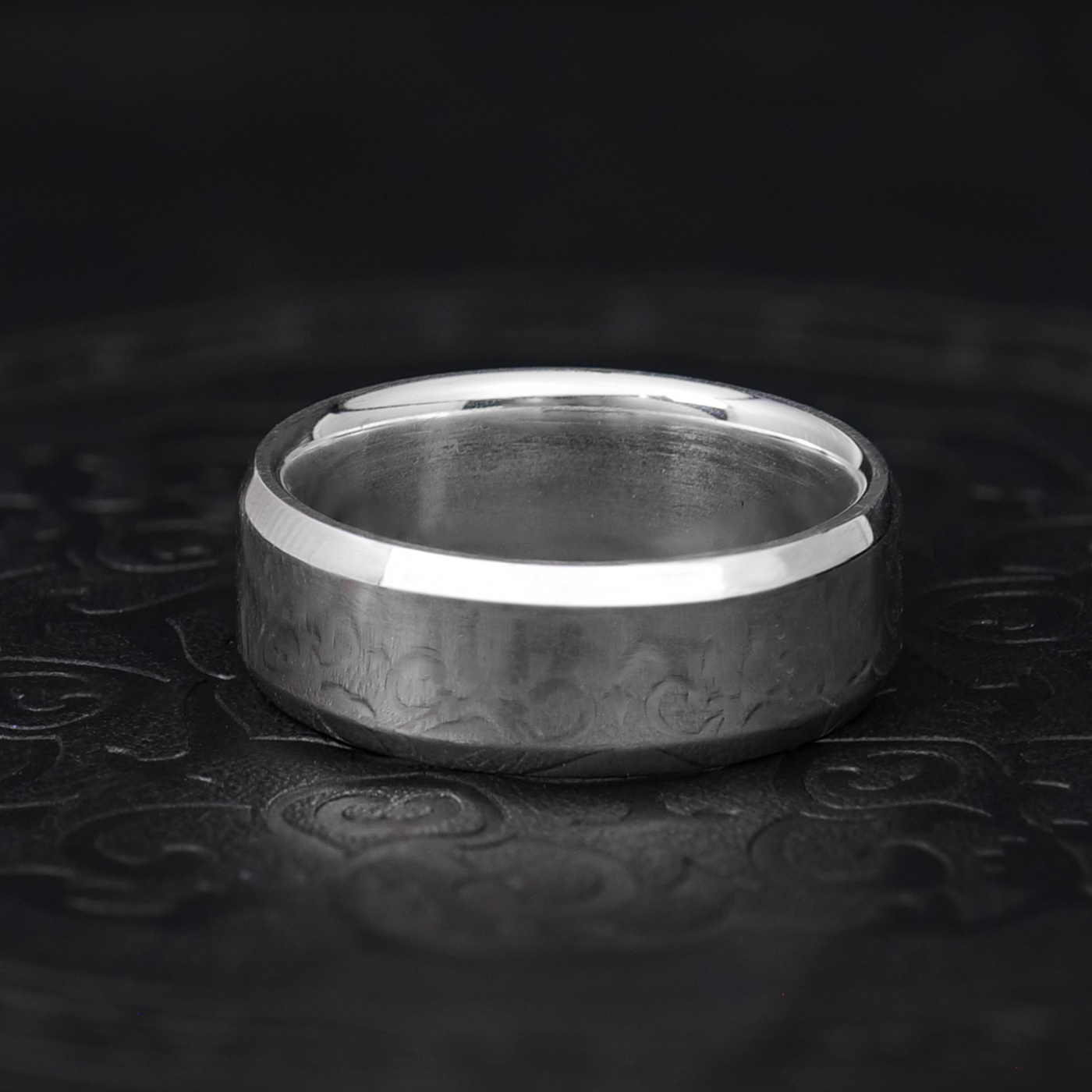 8mm Beveled Sterling Silver Ring - Patrick Adair Designs