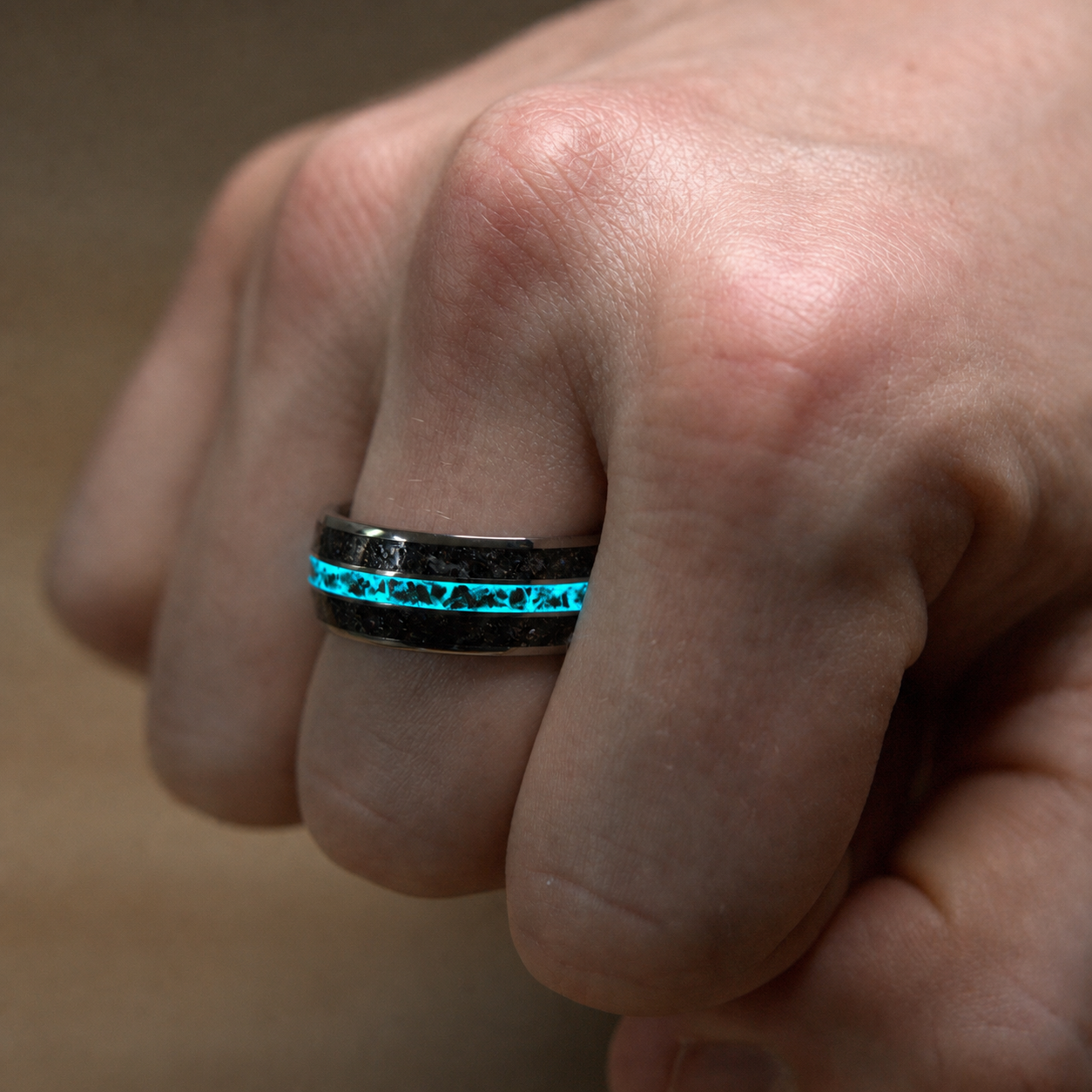 Terra Fortuna Glowstone Ring worn lifestyle