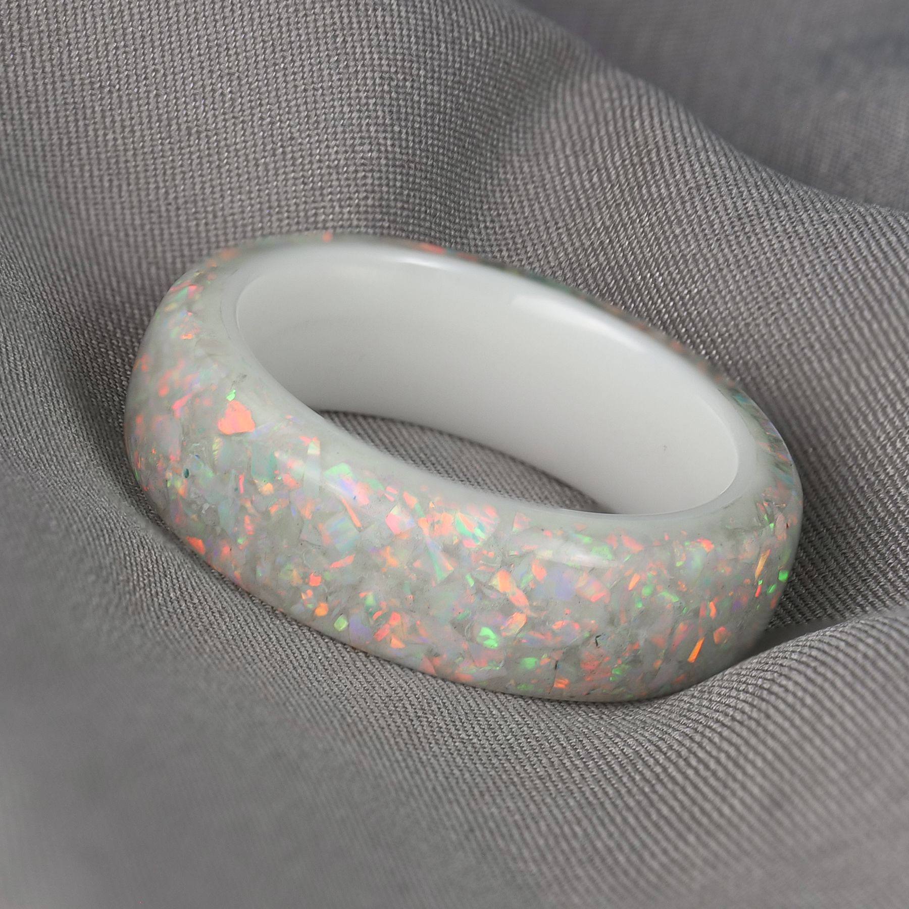 Adair White Patrick Glowstone Dust | Pearl Designs Opal Ring