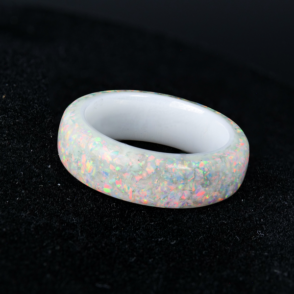 Patrick Adair Pearl | Ring White Dust Glowstone Opal Designs