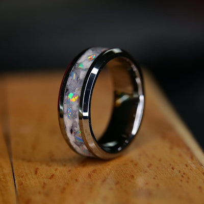 Wedding Ring Men's Memorial Jewelry For Ashes Memorial Ring