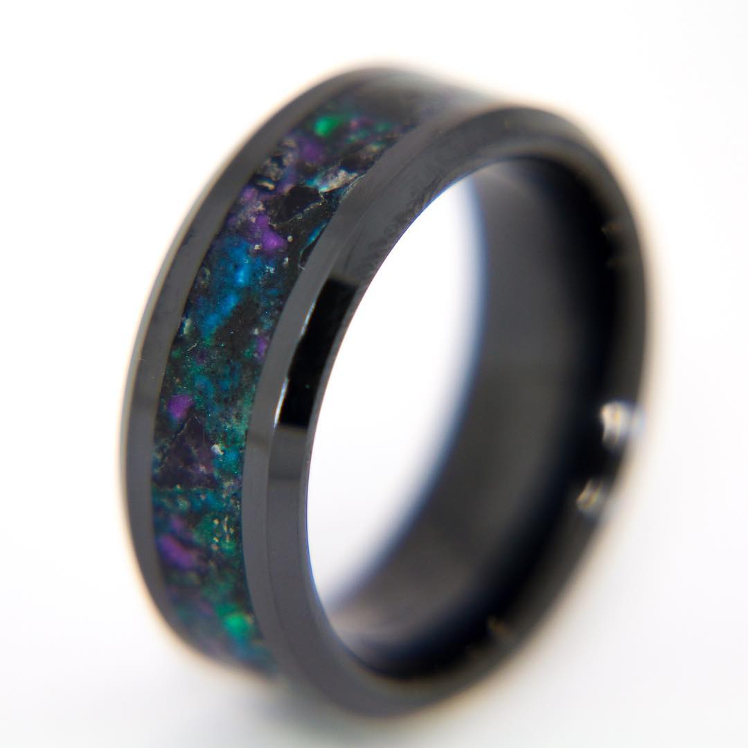 Glowstone Cremation Ring with Ashes Patrick Adair Designs