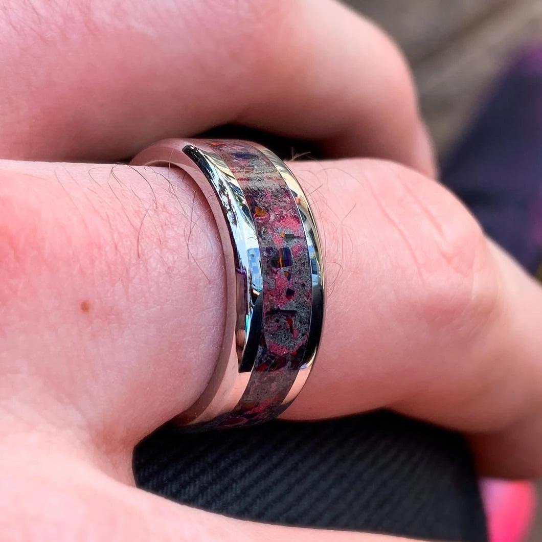 The Void Tungsten Glowstone Ring Patrick Adair Designs