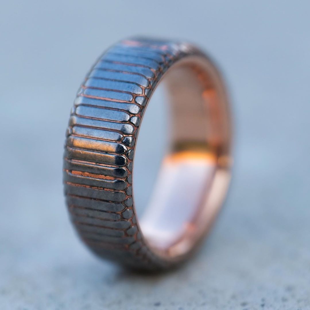 Superconductor Ring with Rose Gold Liner - Patrick Adair Designs