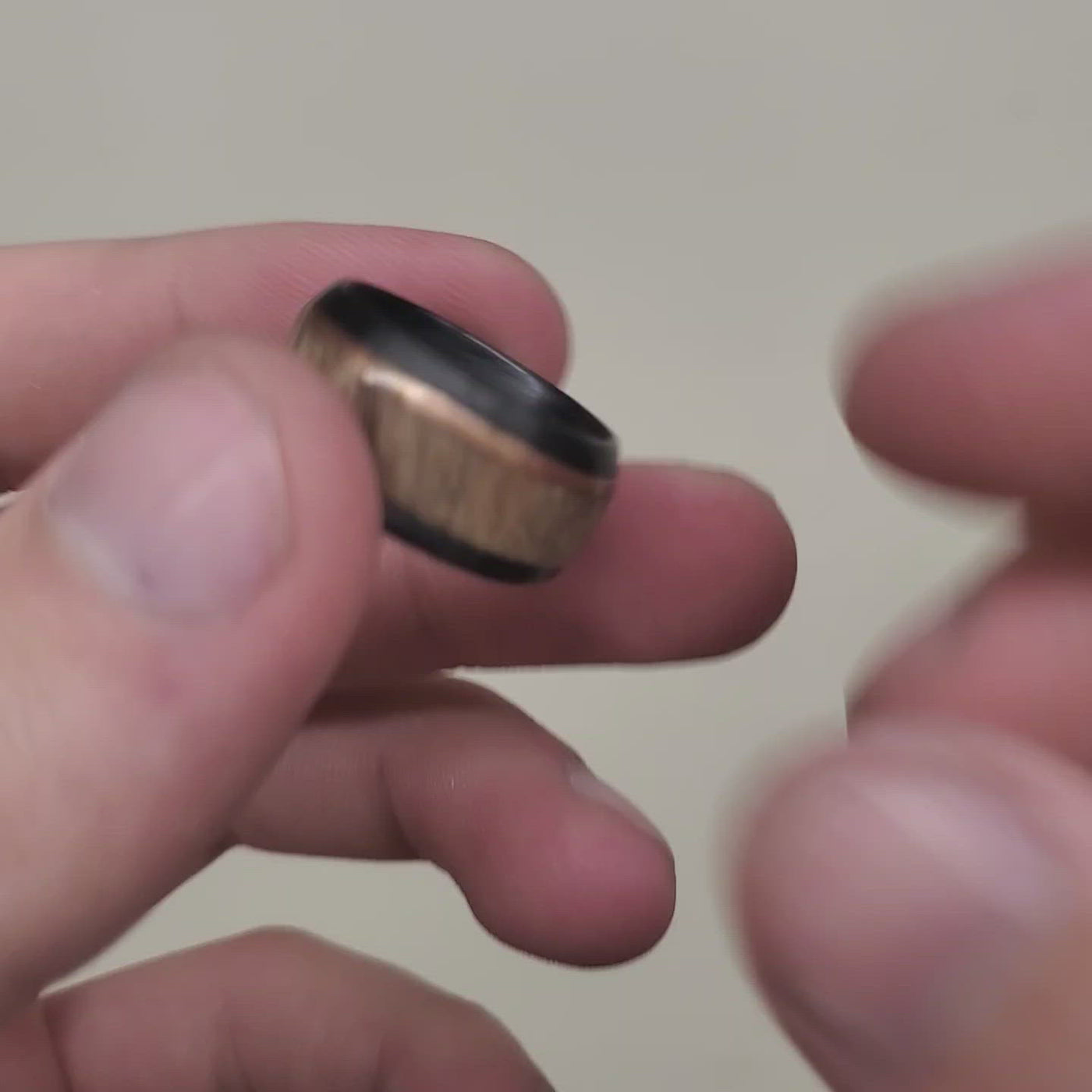 Carbon fiber engagement ring.