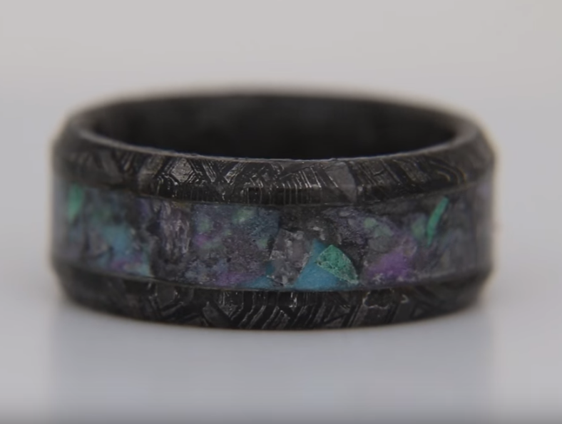 Custom Meteorite Glowstone Ring - Patrick Adair Designs