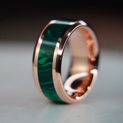 The Jade Emperor | Copper and Malachite Ring - Patrick Adair Designs