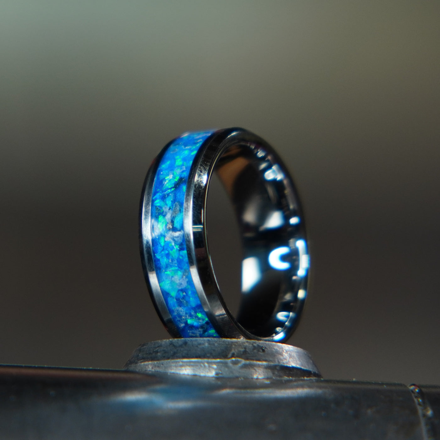 The Winter's Howl | Tungsten Glowstone Ring - Patrick Adair Designs