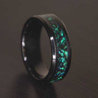 The Kaiju Black Ceramic Glowstone Ring - Patrick Adair Designs
