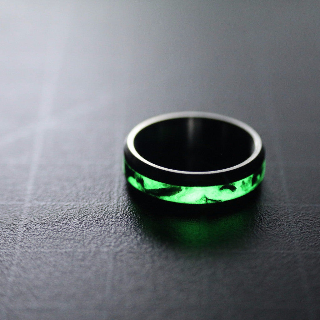 Custom Tungsten Glowstone Ring - Patrick Adair Designs