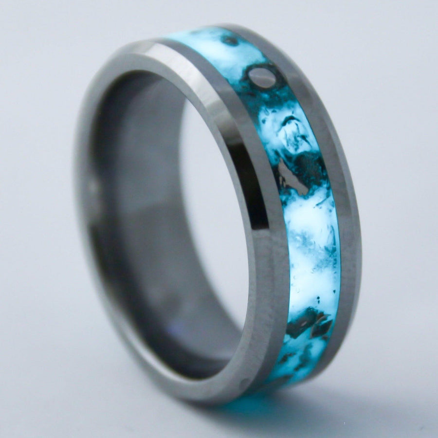 Custom Tungsten Glowstone Ring - Patrick Adair Designs