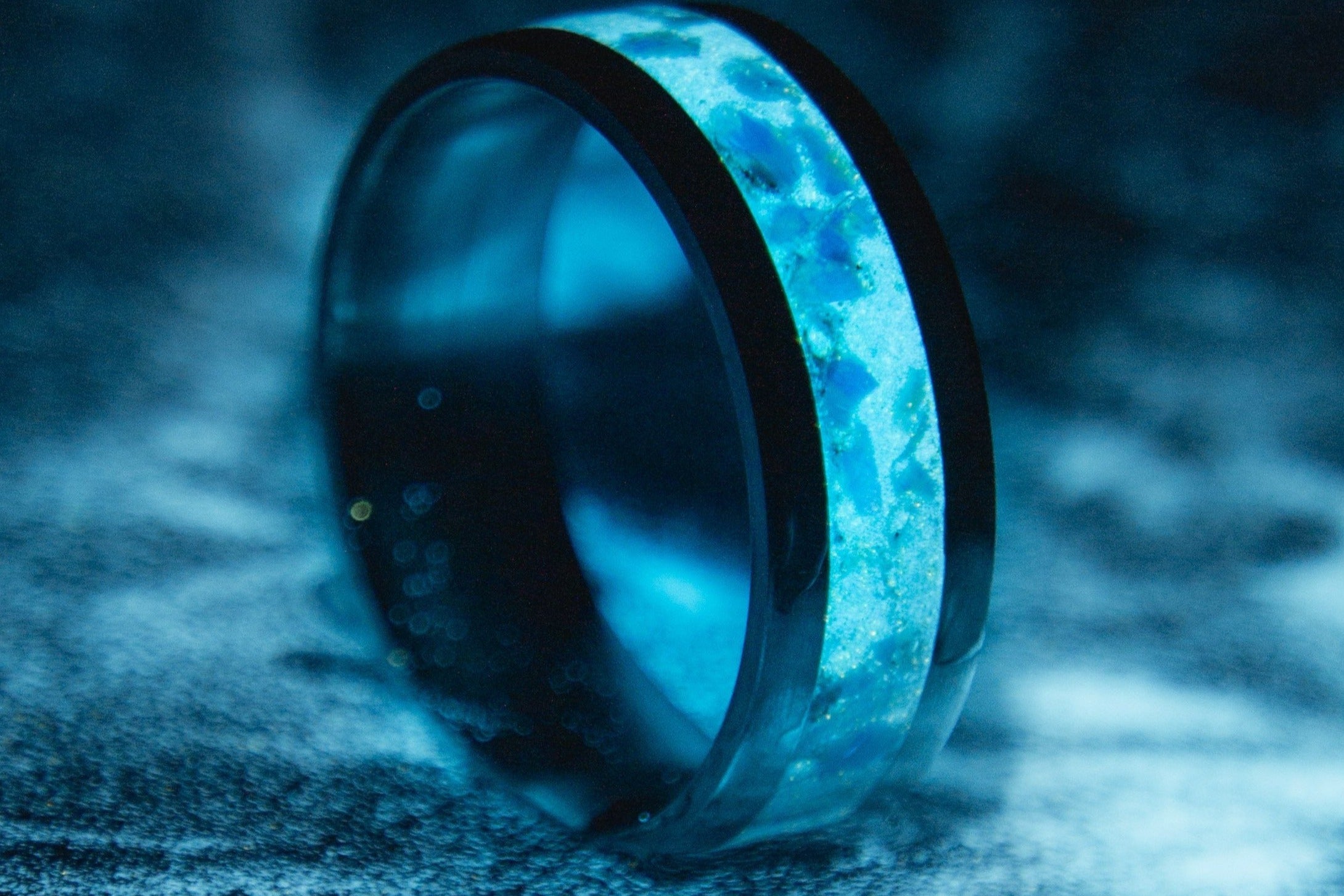 Custom Titanium Glowstone Ring | Patrick Adair Designs