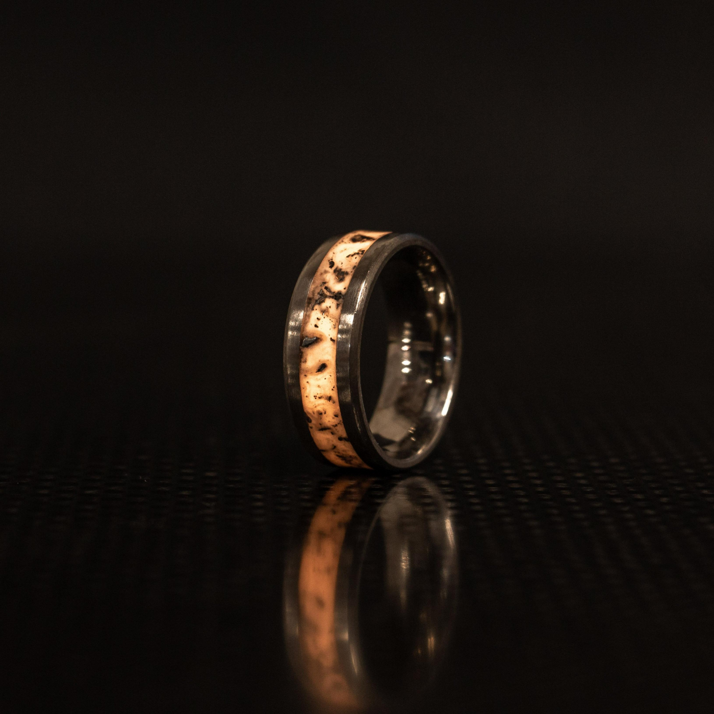 Titanium Designer Rings Custom Titanium Glowstone Ring | Patrick Adair Designs