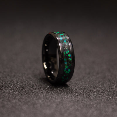 The Kaiju Black Ceramic Glowstone Ring - Patrick Adair Designs