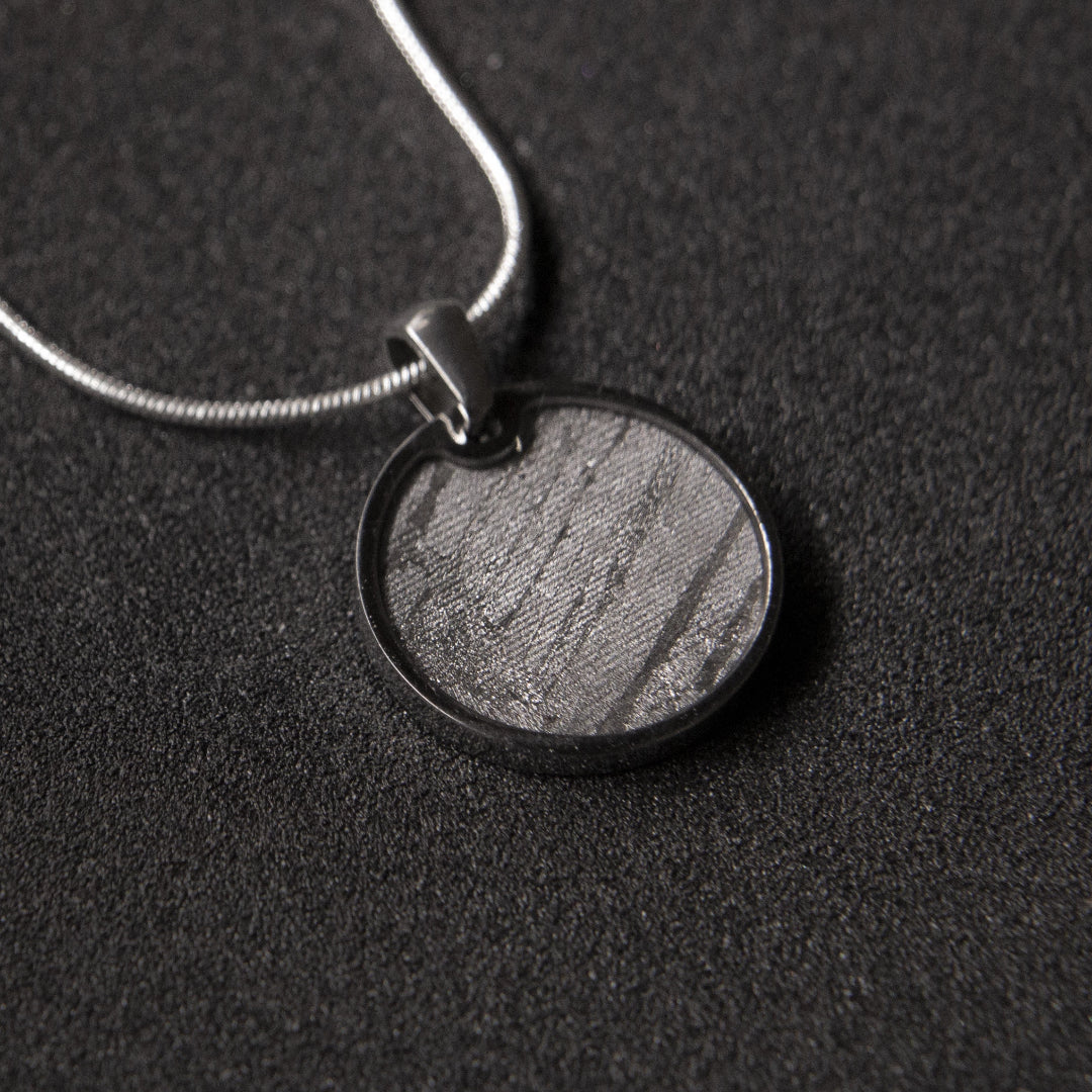 Meteorite Necklace - Circular Meteorite Pendant - Patrick Adair Designs
