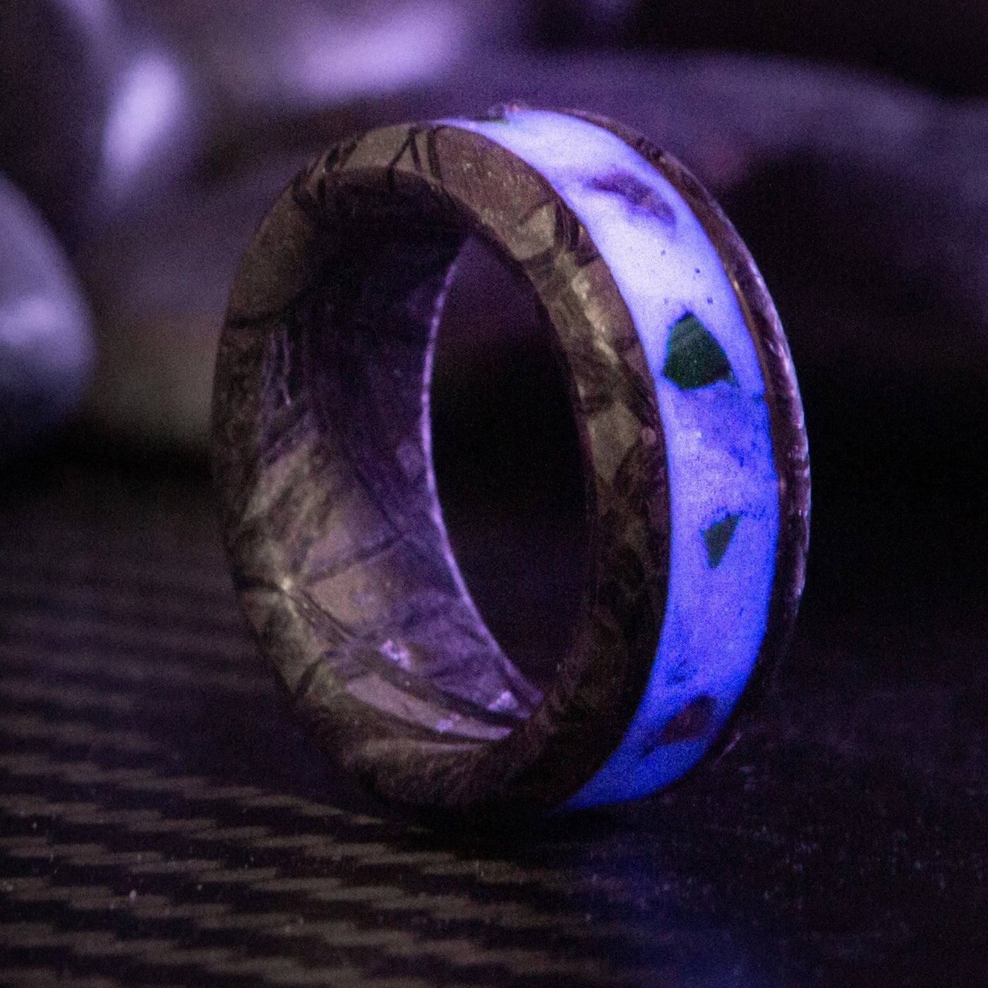 Custom Meteorite Glowstone Ring - Patrick Adair Designs