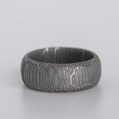 Spirograph Damascus Steel Ring - Patrick Adair Designs
