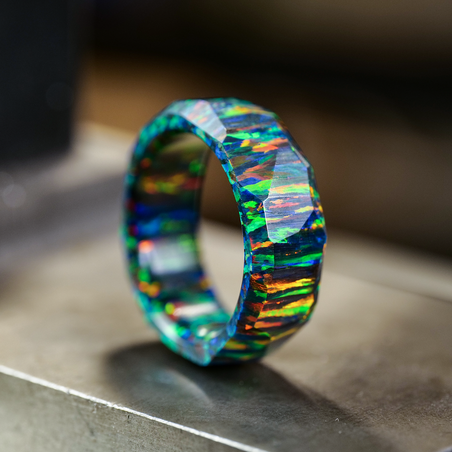 Black Fire Opal Ring - Patrick Adair Designs