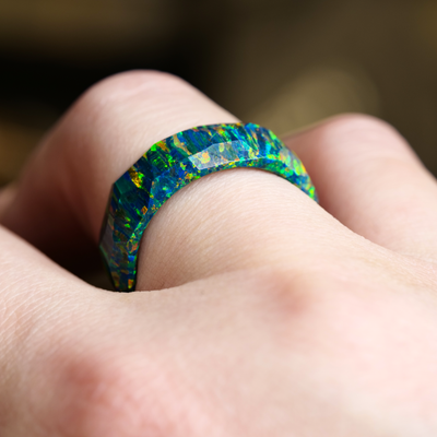 Black Fire Opal Ring - Patrick Adair Designs