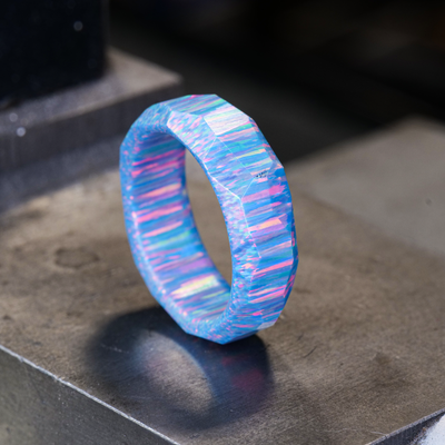 Blue Fire Opal Ring - Patrick Adair Designs