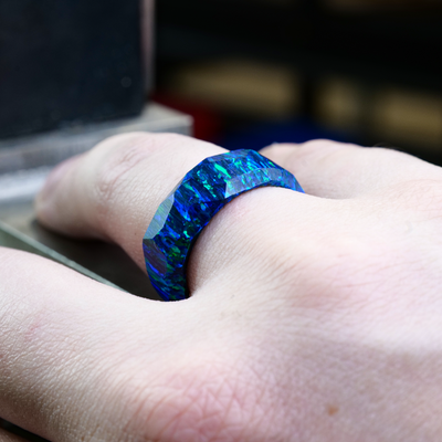 Black Emerald Opal Ring - Patrick Adair Designs