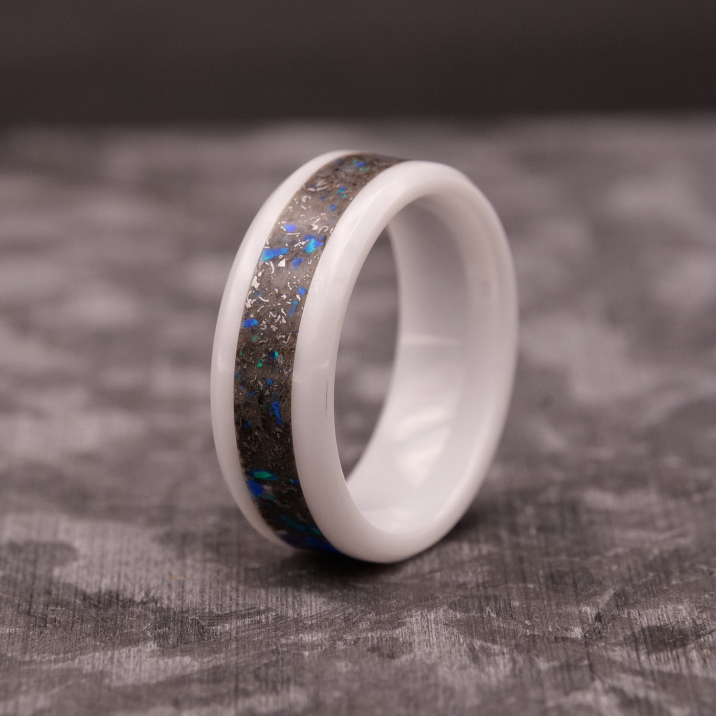 Star Dust™ Ring in White Ceramic - Patrick Adair Designs