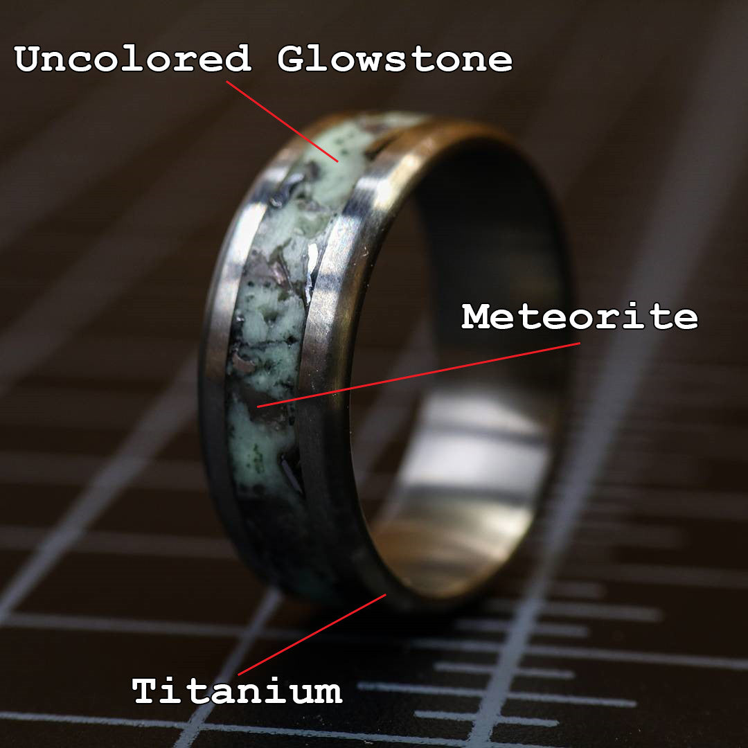 Heartbeat Ring Band Luminous ECG Heartbeat Titanium Glow in The Dark Ring  for Women and Men (Unisex Ring)