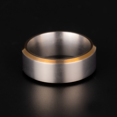 Anodized Edge Titanium Ring - Patrick Adair Designs